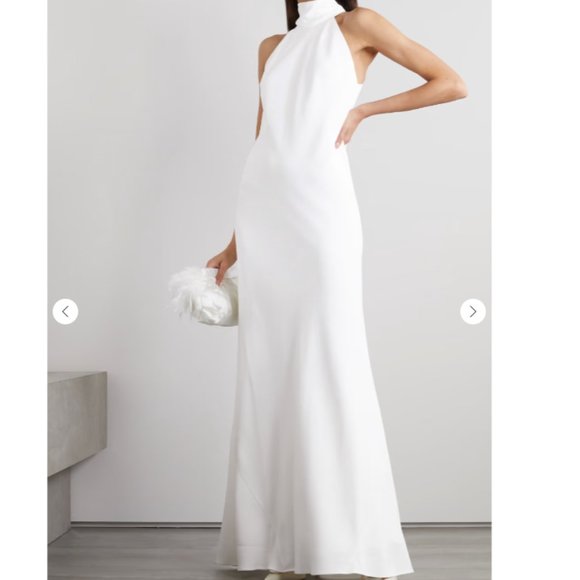 Galvan, Sienna Crepe Halterneck Gown - Picture 1 of 14